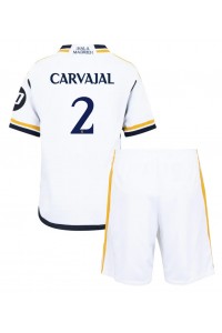 Fotbalové Dres Real Madrid Daniel Carvajal #2 Dětské Domácí Oblečení 2023-24 Krátký Rukáv (+ trenýrky)